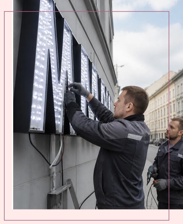 Изготовление и монтаж светодиодных LED вывесок в Томске